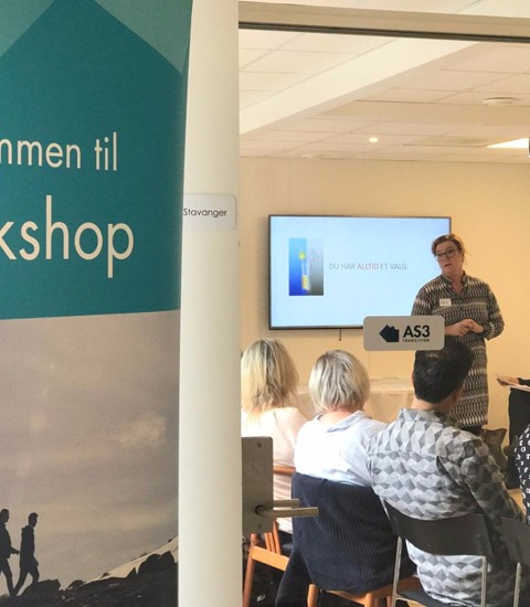 Laila Ryvænge holder workshop i outplacement